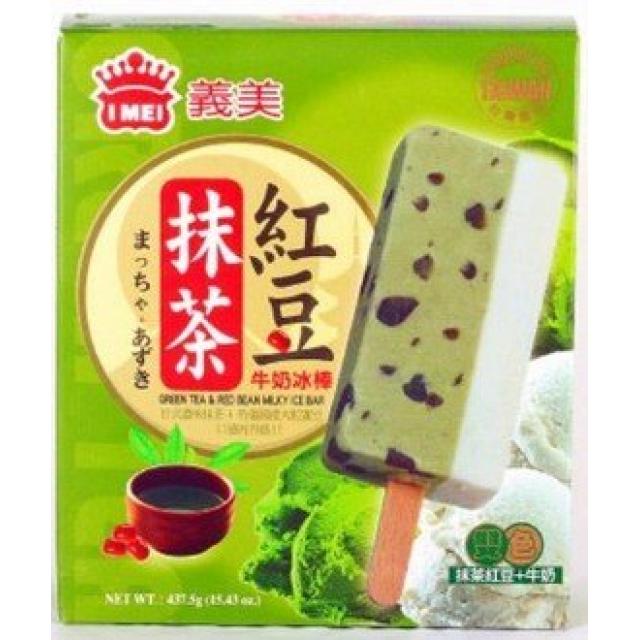 义美 抹茶红豆牛奶冰棒 437.5g【冷冻零食】