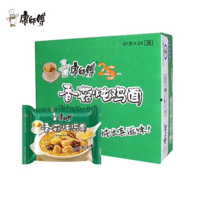 康师傅 香菇炖鸡面 袋装 100g*24