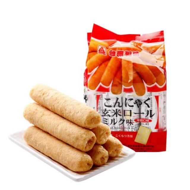 北田 蒟蒻糙米卷 （牛奶味）160g【零食】