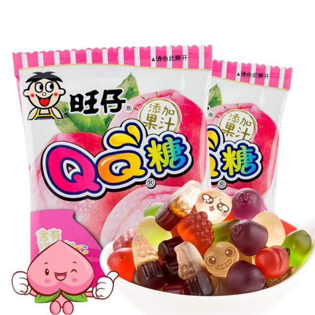 【特价】旺仔QQ糖 水蜜桃味 20g X5包【零食】