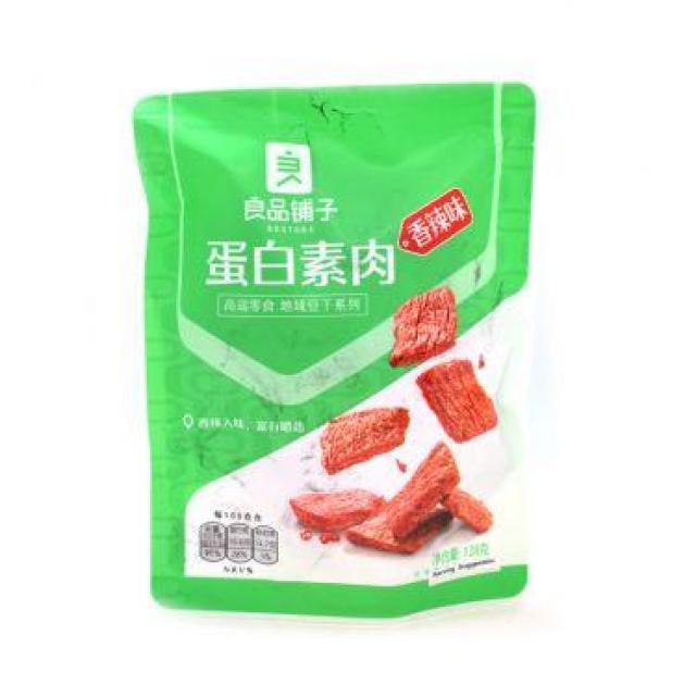 促销 良品铺子 蛋白素肉 香辣味 128g【零食】