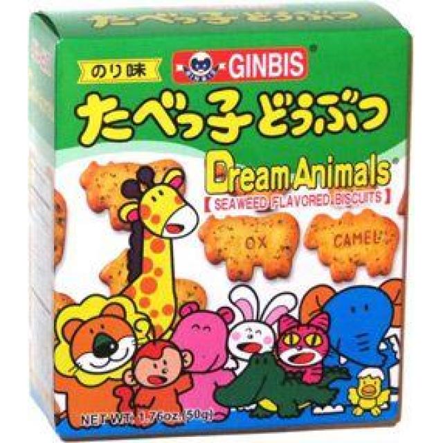 【特价】GINBIS 动物饼干 - 海苔味 37g