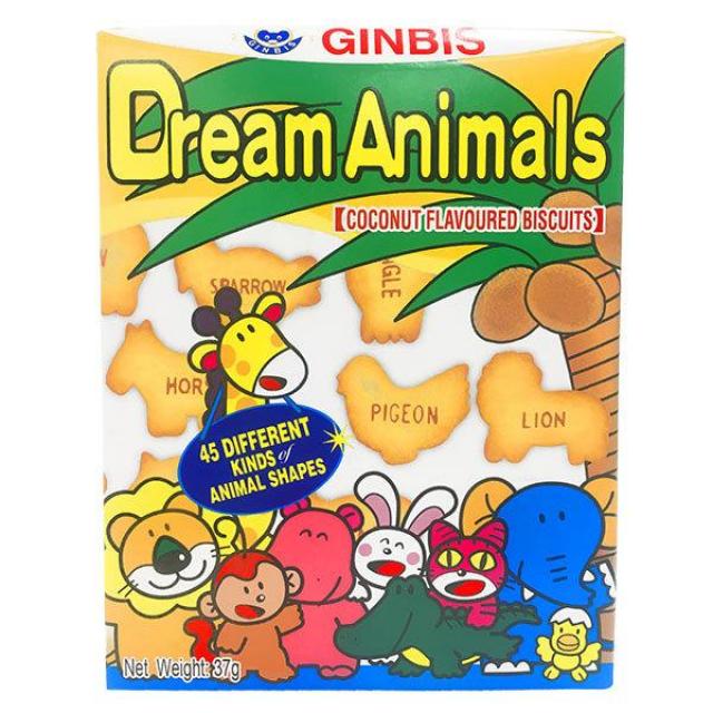 【特价】GINBIS 动物饼干 - 椰子味 37g
